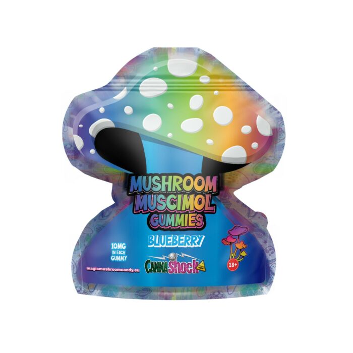 Muscimol Blueberry Gummies (4 pcs). 40mg Total