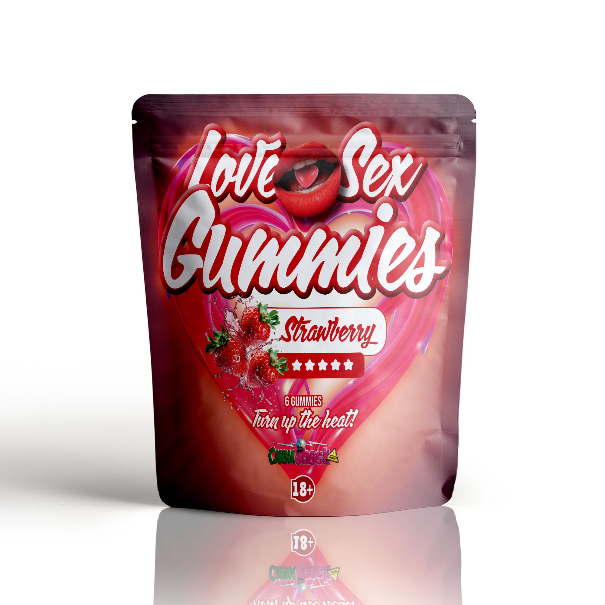 Love Sex Gummies Strawberry Libido Boost (6 Gummies Per Pouch)