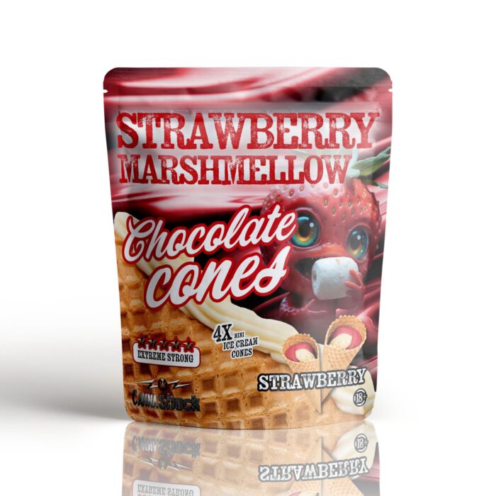 Cannabis Strawberry Marshmallow Chocolate Cones Pure Temptation In A Cone