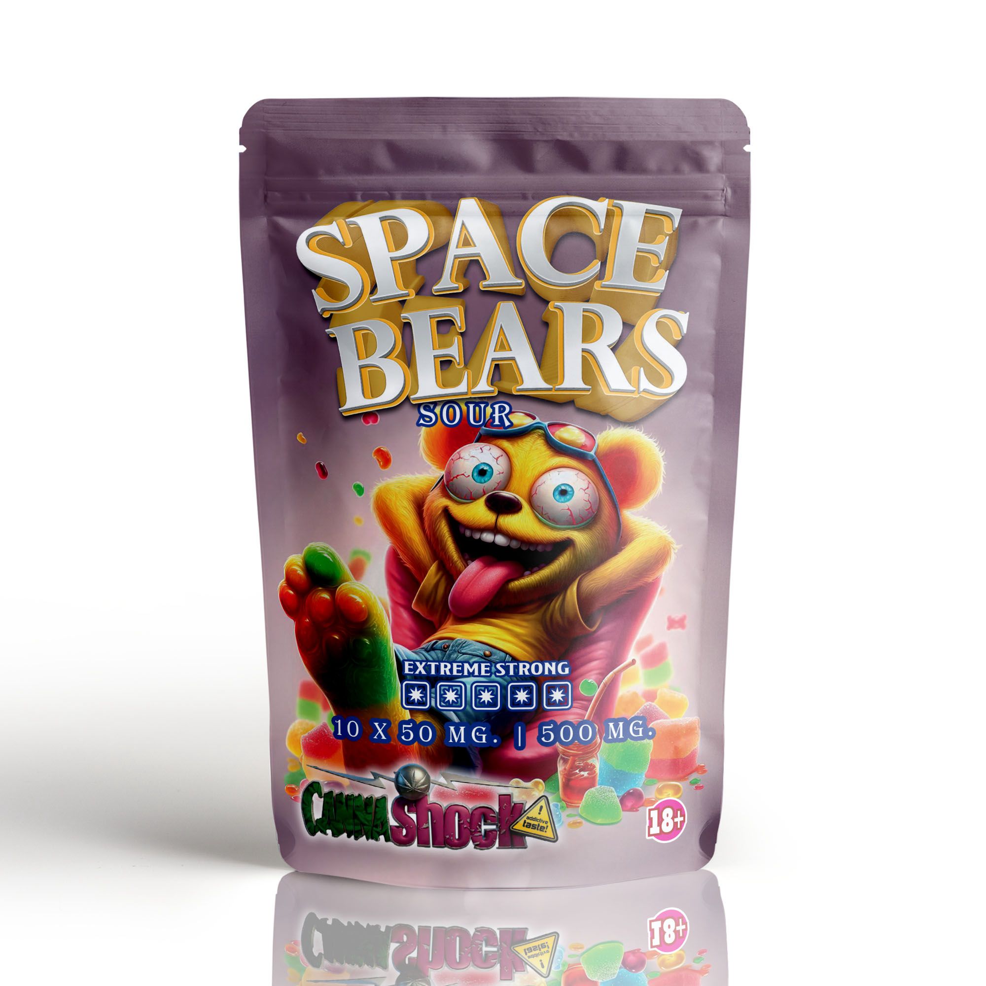 Space Gummies Bears Sour 500mg/10 Gummies